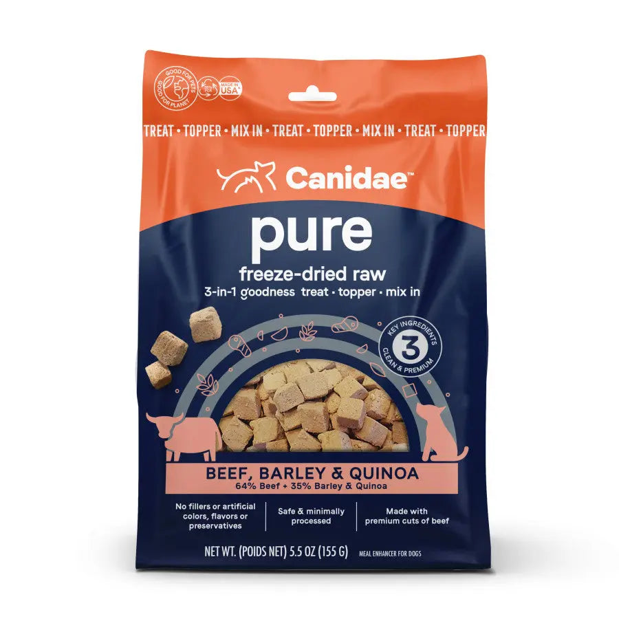 CANIDAE PURE Goodness High - Quality Freeze - Dried Raw Canine 3 - in - 1 Treat, Topper, or Mix - In with 5.5 Ounces