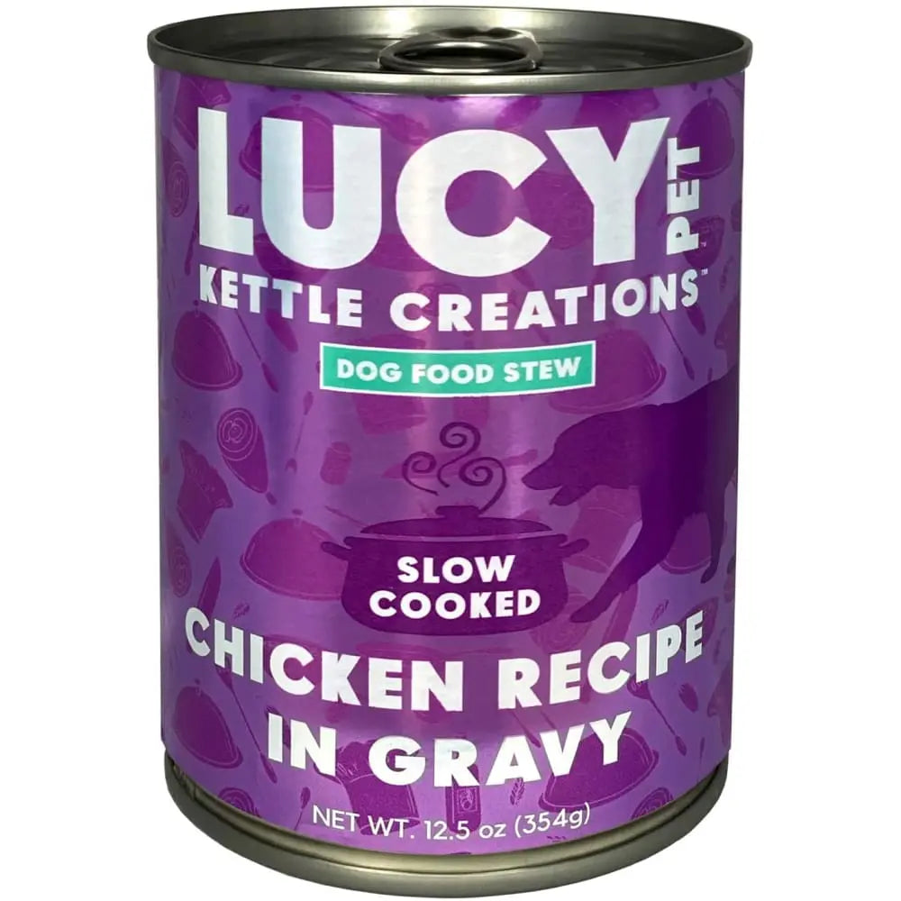 Lucy Pet Products Kettle Creations Recipe in Delicious Gravy Wet Dog Food Pack of 12 Cans, Each 12.5 Ounces