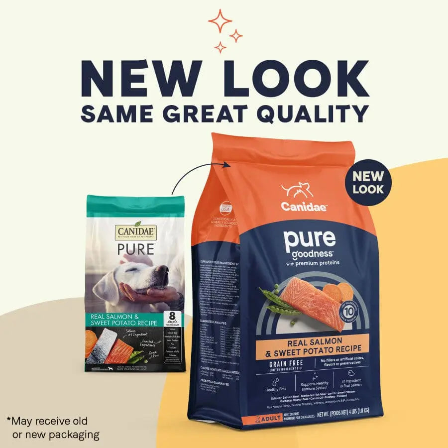 CANIDAE PURE Grain-Free Top-Rated Dry Dog Food with Real Salmon & Sweet Potato