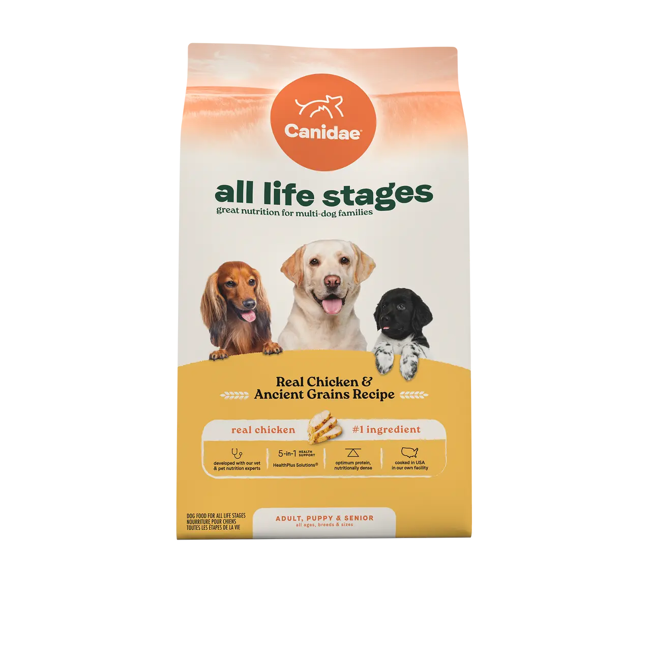 Canidae Premium All Life Stages Dry Dog Food with a Recipe of Real Chicken and Ancient Grains