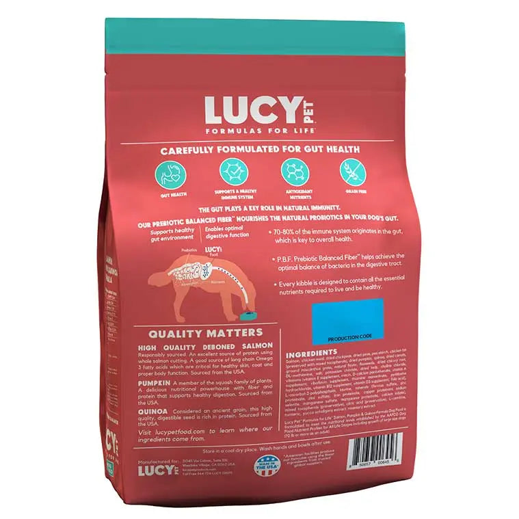 Lucy Pet Products High - Quality Formula for Life Limited Ingredient Diet (L.I.D.) Dry Dog Food with Wild Alaskan Salmon, Nutritious Pumpkin & Protein - Rich Quinoa