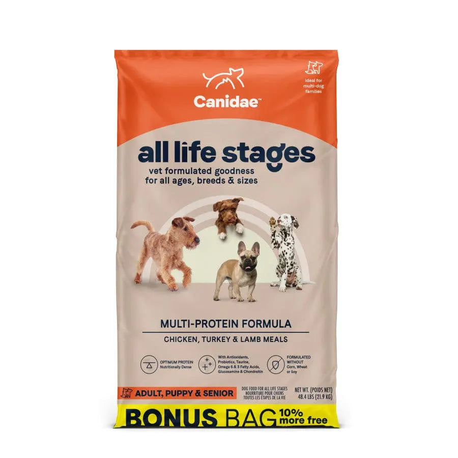 CANIDAE Multi-Protein Dry Dog Food with Chicken, Turkey, Lamb & Fish Meal for All Life Stages