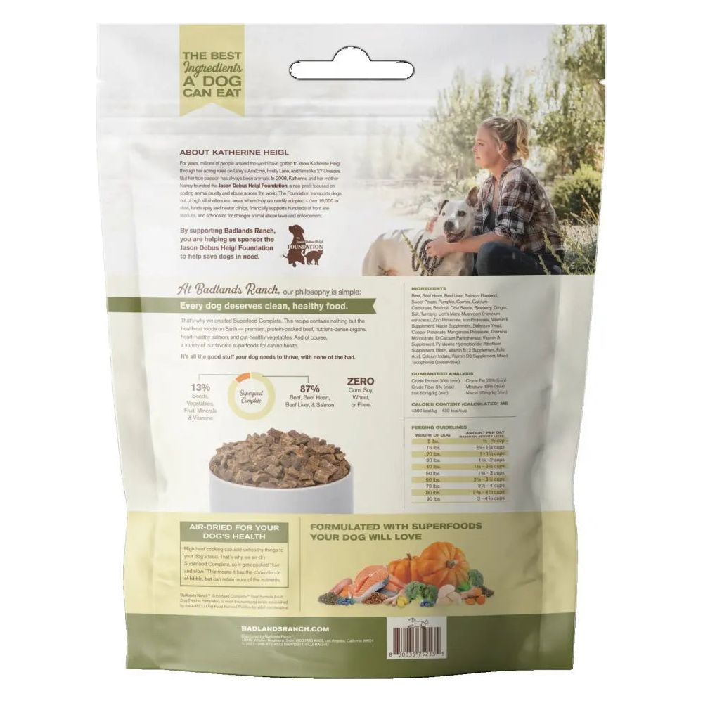Badlands Ranch Complete Superfood Grain-Free Air-Dried Beef Dog Food for Canine Nutrition