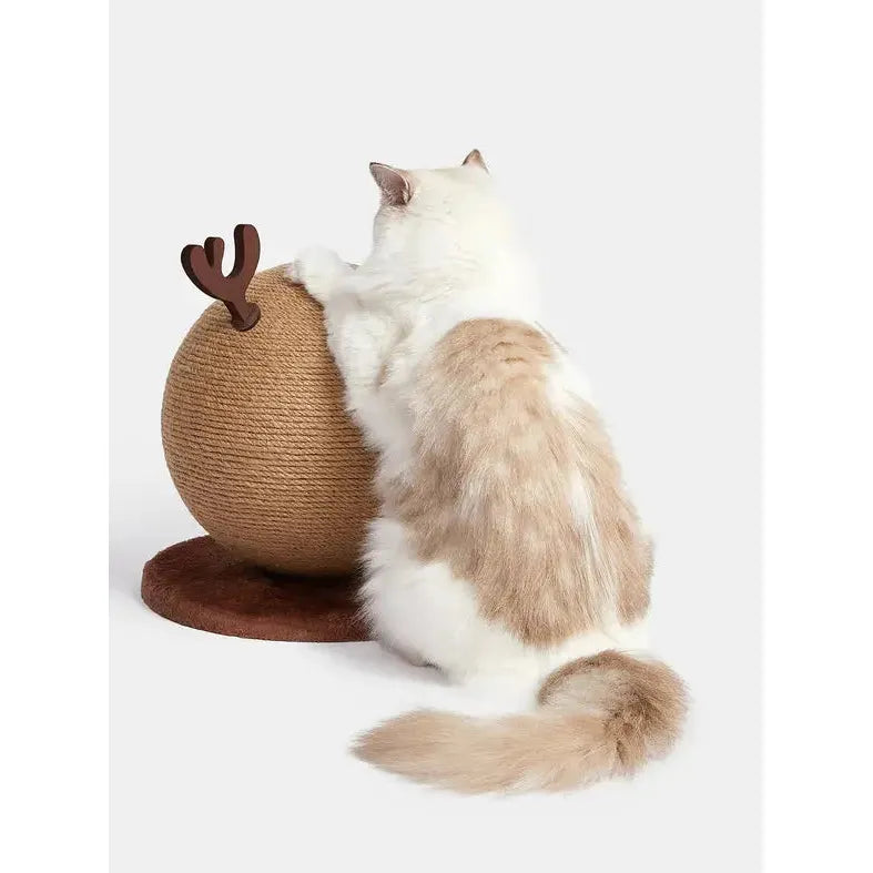 Vetreska Handmade Reindeer-Styled Interactive Cat Scratching Ball Toy