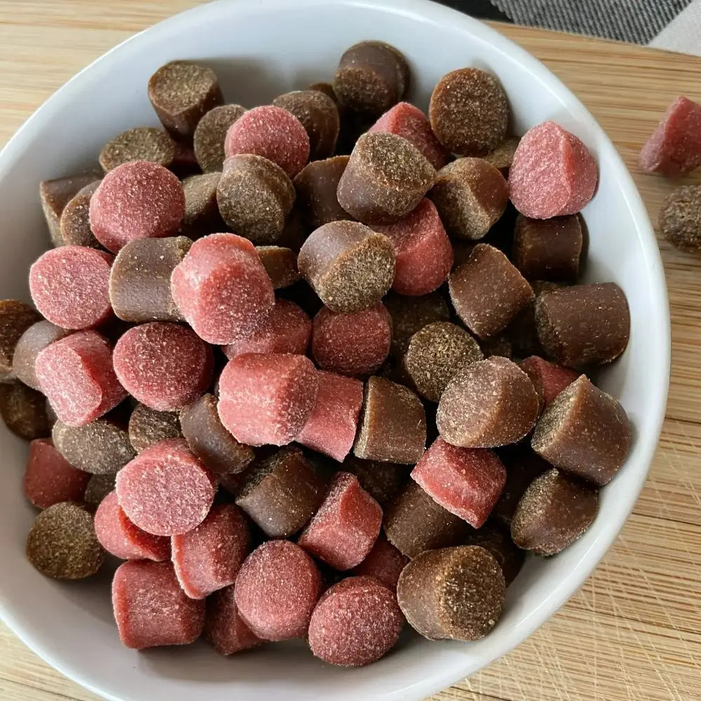 Poochie Butter Delightful Peanut Butter and Jelly Flavored Small Dog Chew Treats