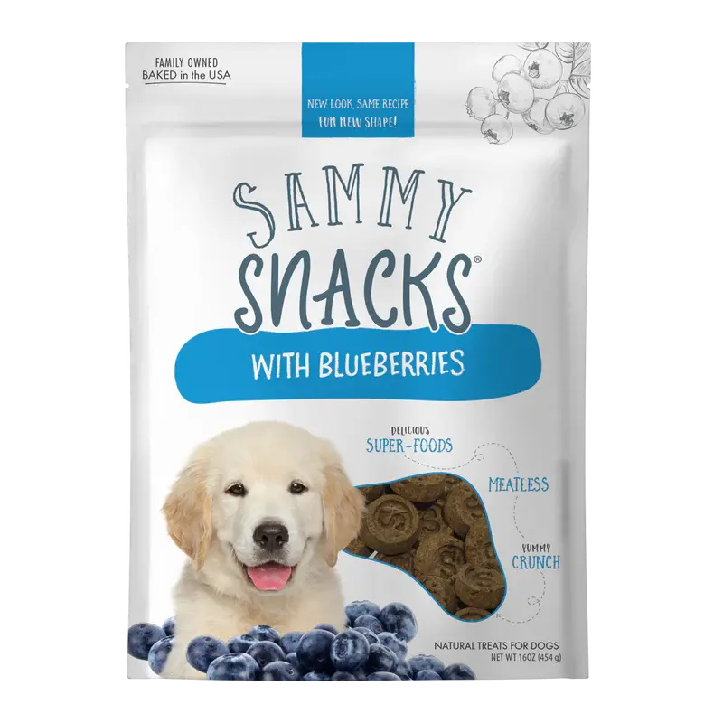 Health Extension Sammy Snacks - Premium Blueberries Flavored All - Natural Dog Treats, 8 - ounce Package