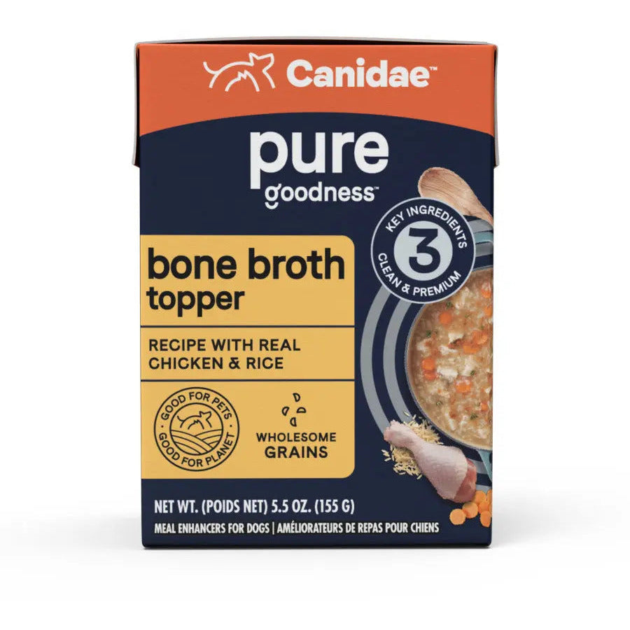 CANIDAE Pure Goodness 5.5 oz Chicken Bone Broth Topper for Dogs