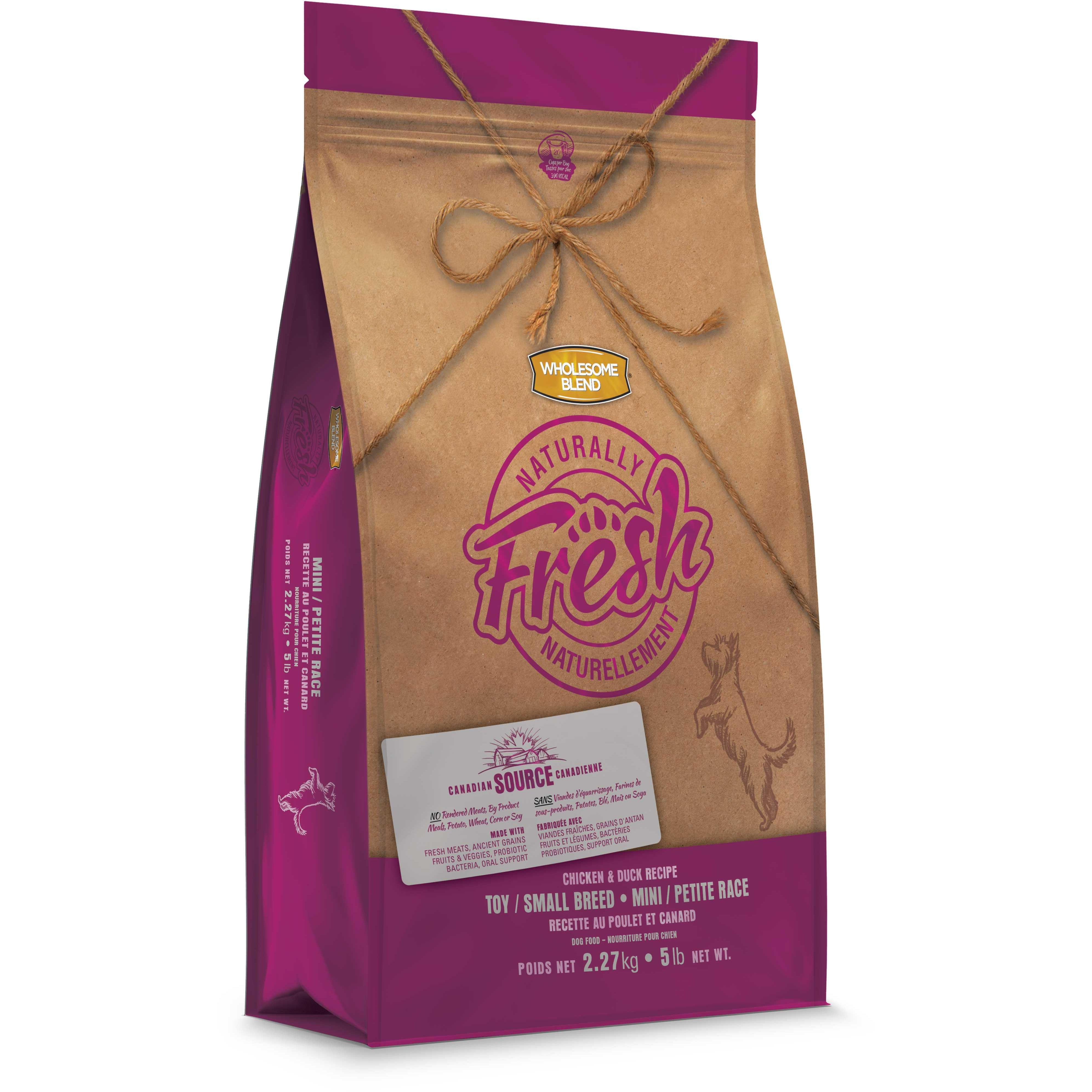 Wholesome Blend Naturally Fresh High - Quality Dry Dog Food for Toy and Small Breeds, 5lb Chicken and Duck Recipe