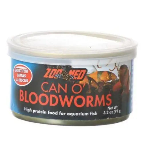 Zoo Med Canned Bloodworms - Premium Protein-Rich Fish Food for Aquariums
