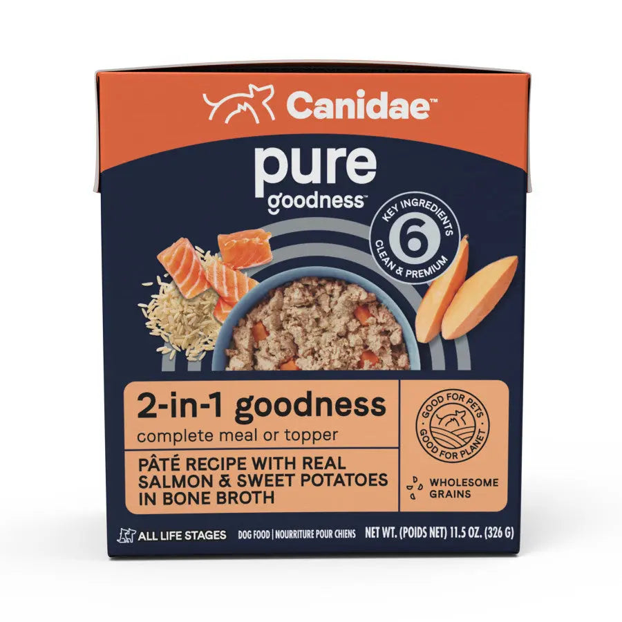 CANIDAE PURE Goodness 11.5 oz 2-in-1 Premium Pate Wet Dog Food