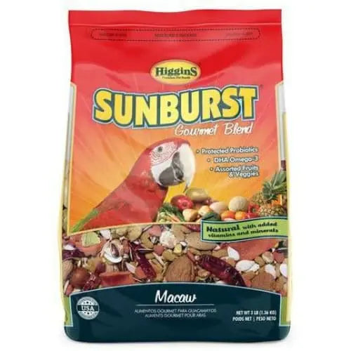Higgins Gourmet Blend Sunburst Premium Macaw and Parrot Bird Food
