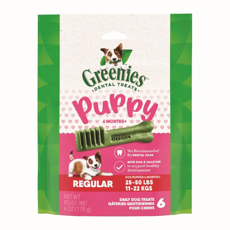 Delicious Greenies Dental Treats Specially Designed for Puppies Aged 6 Months and Above