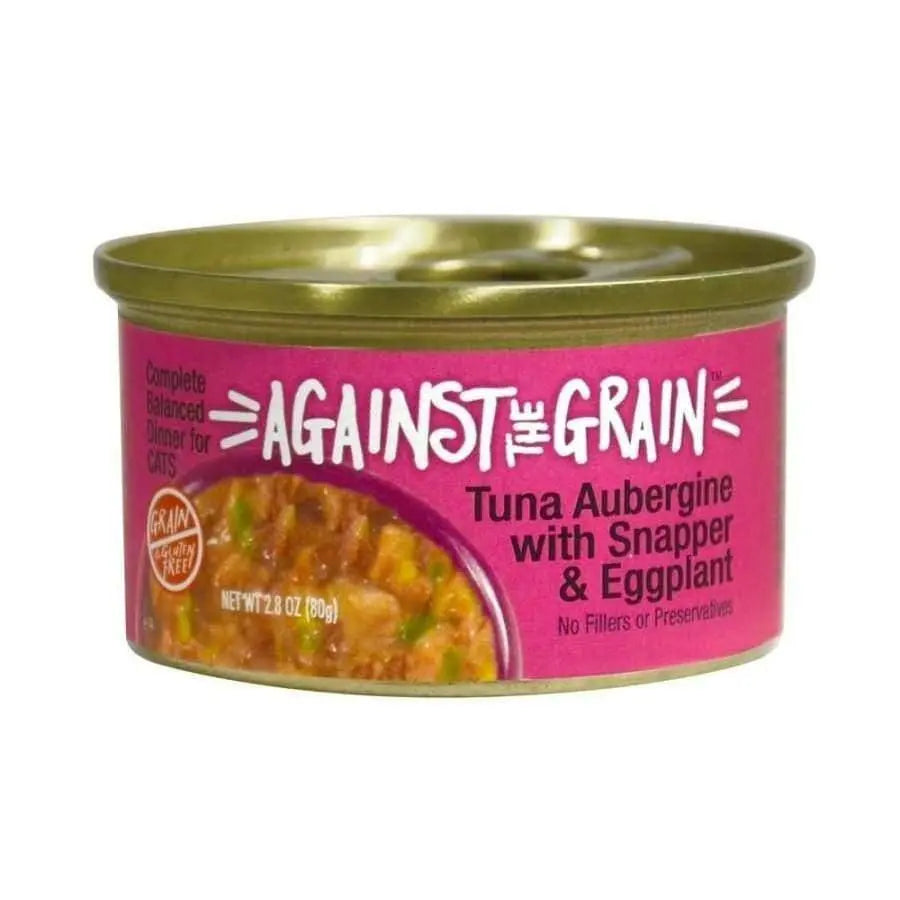 24-Pack 2.8 oz Against the Grain Wet Cat Food with Tuna, Snapper & Eggplant