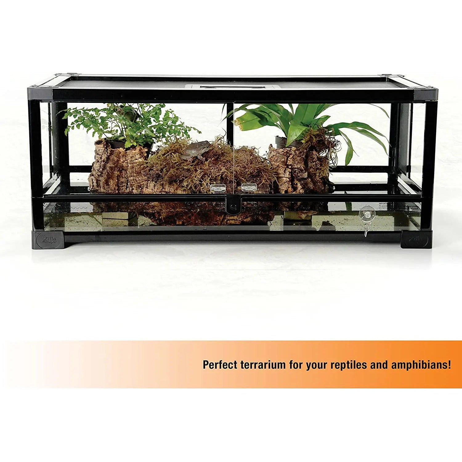 Zilla Quick - Assembly Terrarium with Swing - Open Door for Reptiles and Amphibians