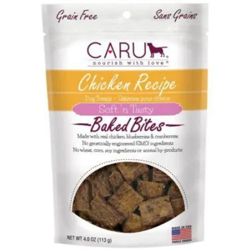Caru Grain - Free Soft and Delicious Baked Chicken Bites Dog Treats, Ideal Pet Snacks