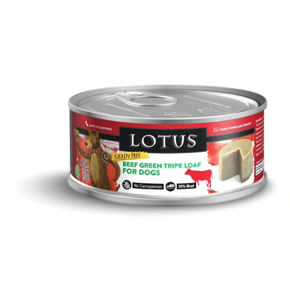 California-Made Lotus Loaf Grain-Free Canned Dog Food with Beef Tripe Recipe