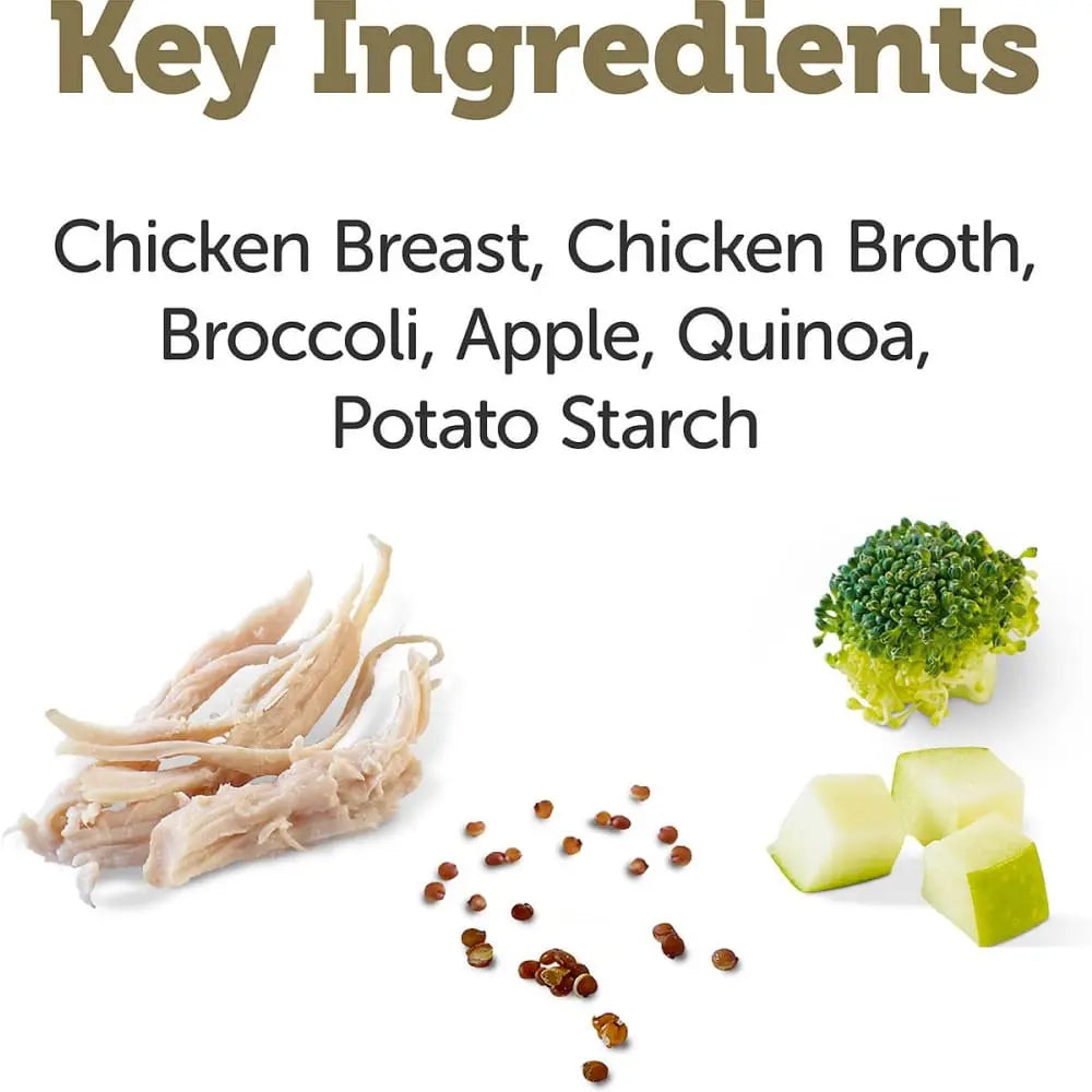 Applaws Wet Dog Food Taste Toppers - Chicken Breast with Broth, Broccoli, Apple, and Quinoa, 3-Ounce Pouches, 12 per Case
