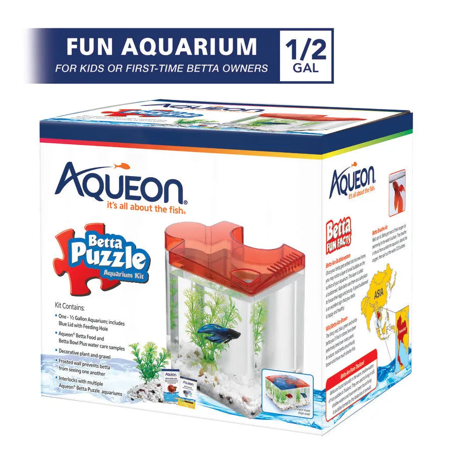 Aqueon Acrylic Betta Puzzle Aquarium Kits for Single Betta Fish