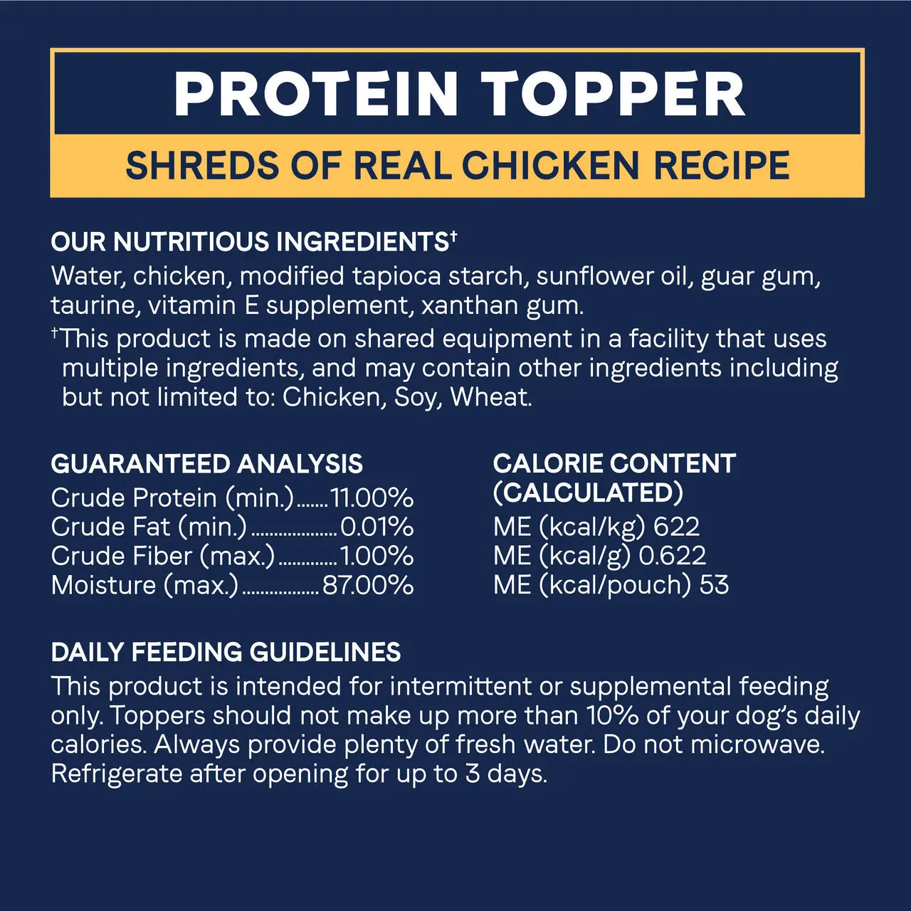 CANIDAE PURE High - Quality Protein Topping for Dogs, Pack of 12 with 3 - ounce Pouches