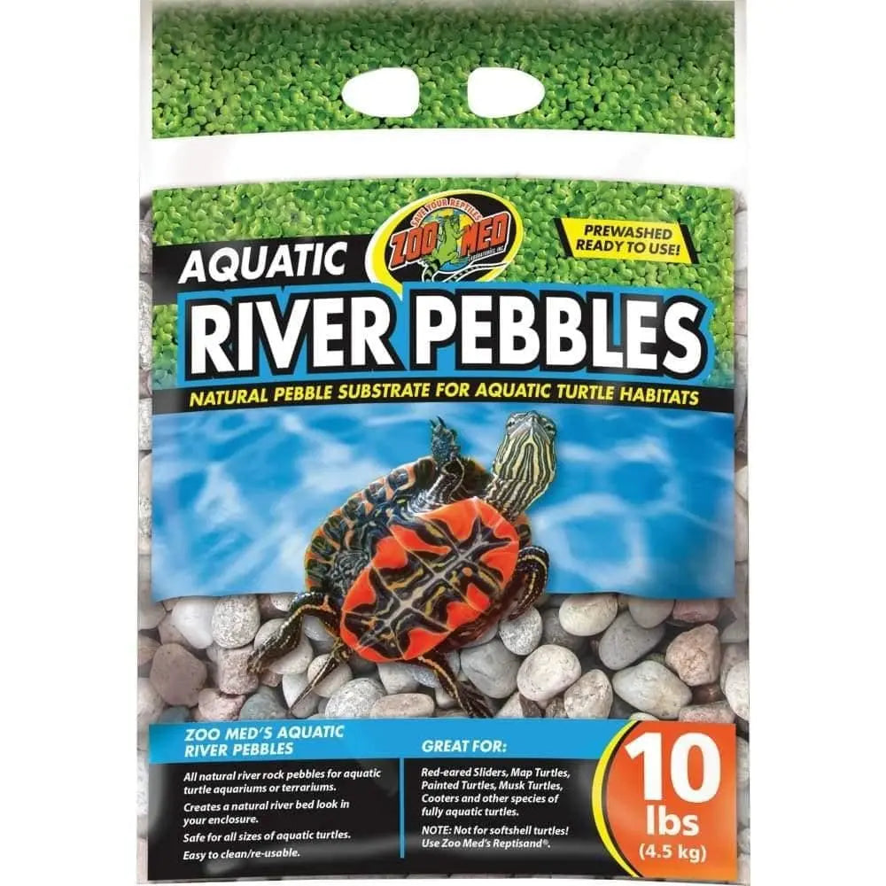 Zoo Med All - Natural Pre - washed Aquatic River Pebbles Ideal for Creating Aquatic Turtle Habitats