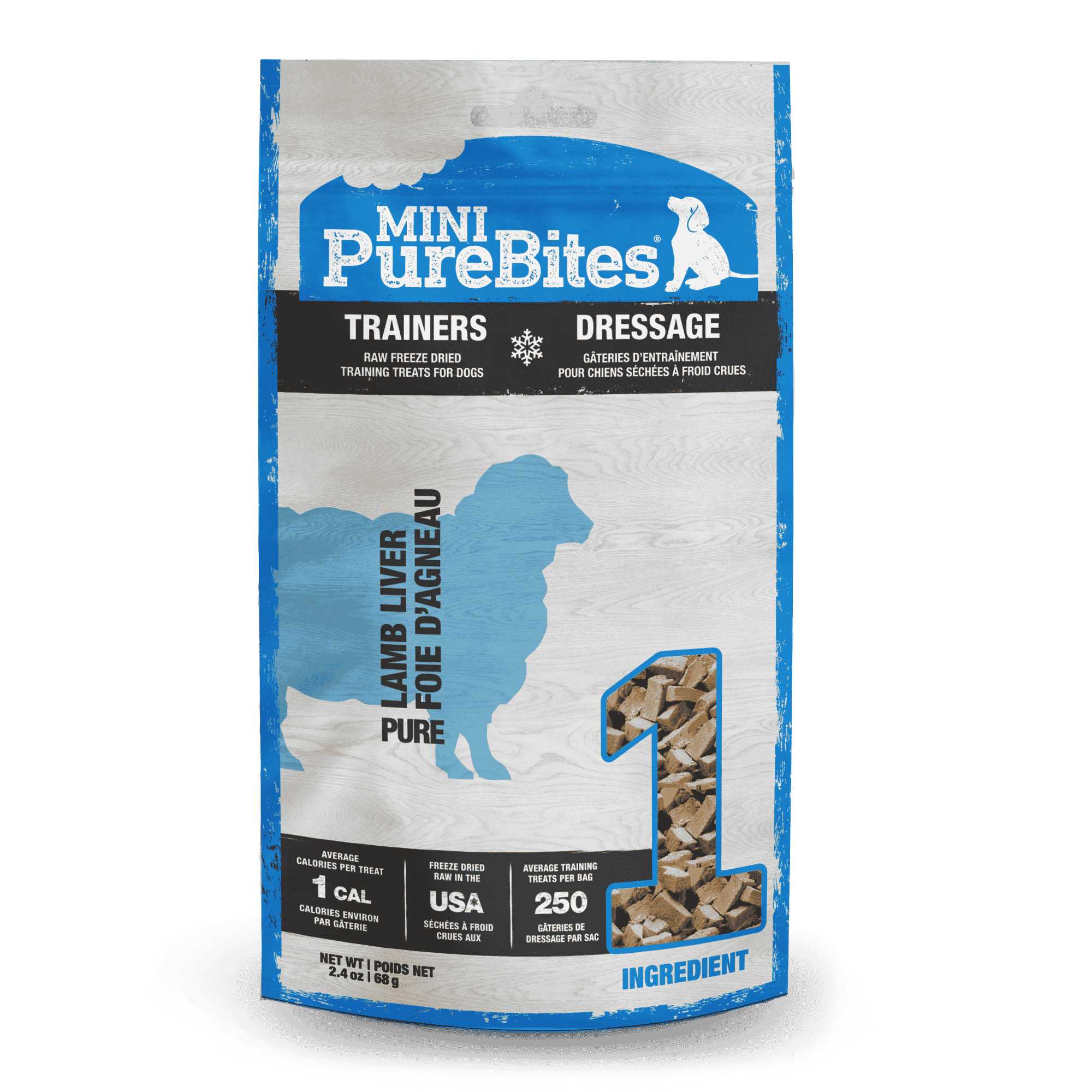 PureBites Premium Mini Dog Training Treats - 100% Pure Beef Liver Freeze - Dried Delights