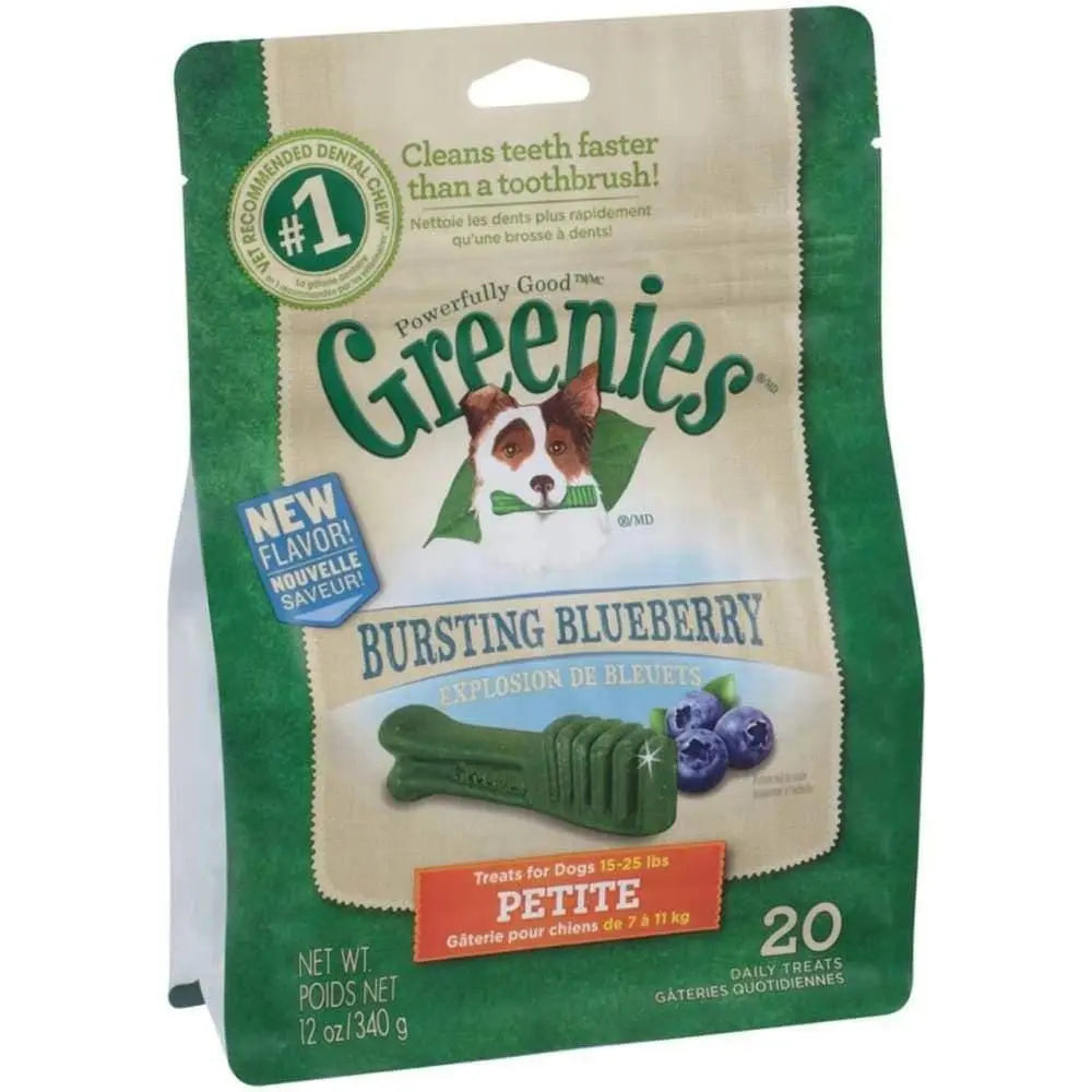 12 oz Greenies Canine Dental Treats with Blueberry Flavor for Optimal Oral Health