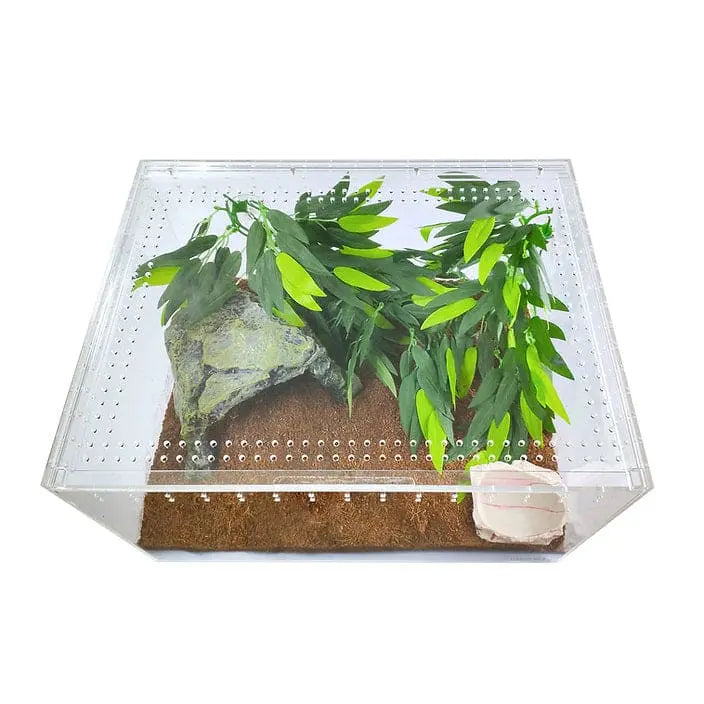 Extra Large Clear Acrylic Reptile Breeding Terrarium Cage with Transparent Top