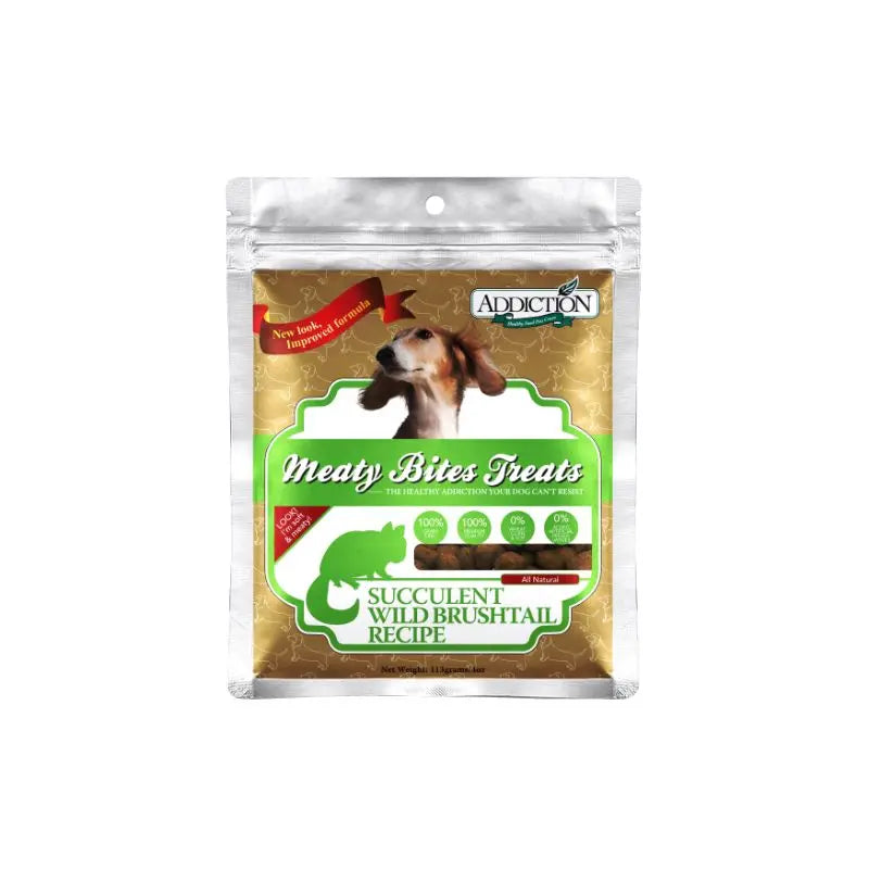 Addiction Grain-Free Dog Treats - Meaty Brushtail Bites for Canine Companions