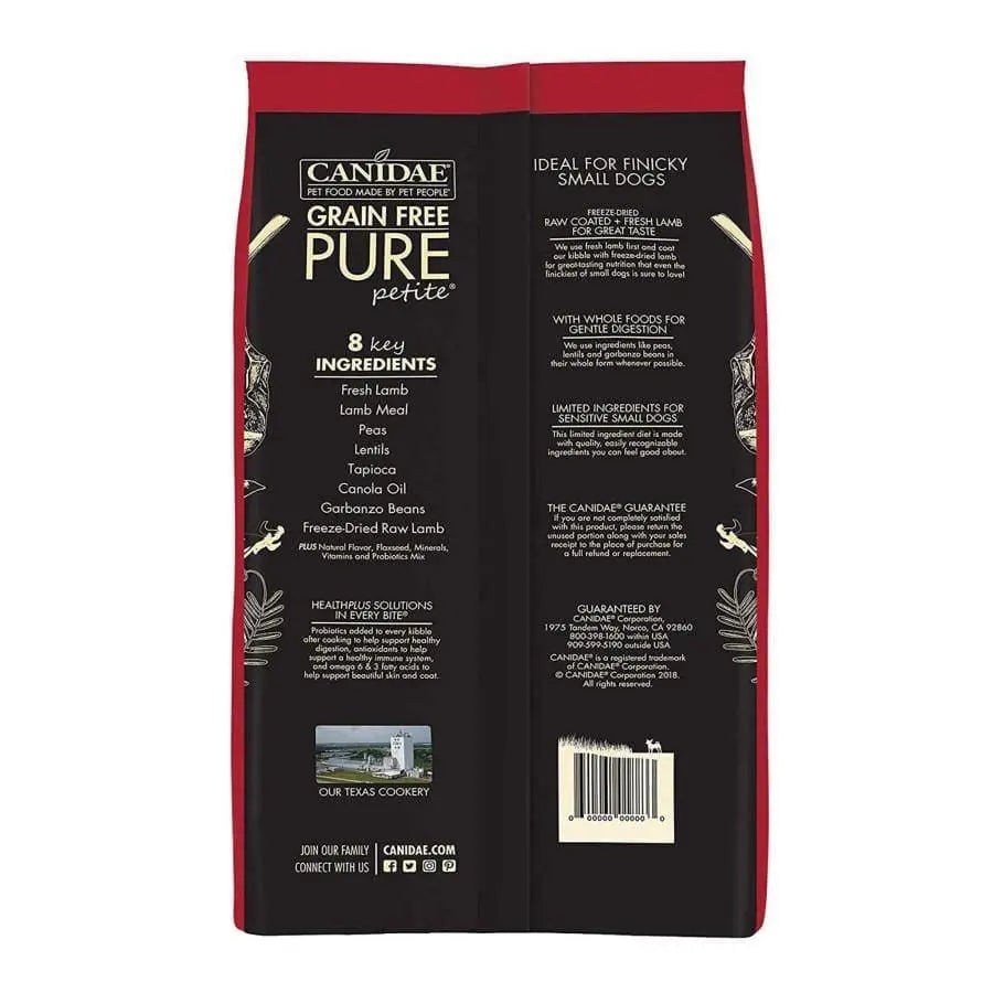 CANIDAE PURE Grain-Free Dry Dog Food with Lamb Freeze-Dried Coating for Petite Small Breed Adult Dogs