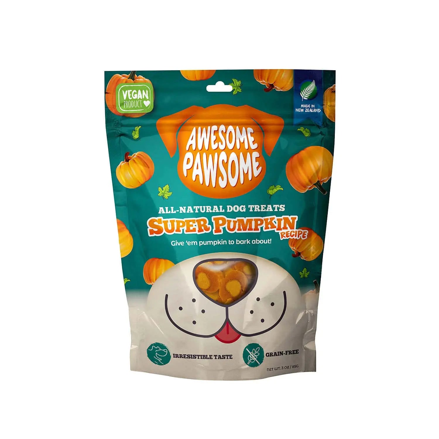 Incredibly Delightful Super Pumpkin Recipe Dog Treats - 3 Ounce Pack