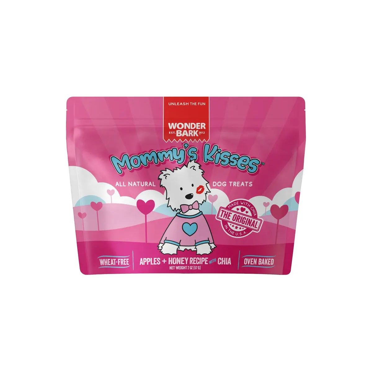 Wonder Bark's 2oz. Mommy's Kisses Dog Treats - Crunchy & Wholesome
