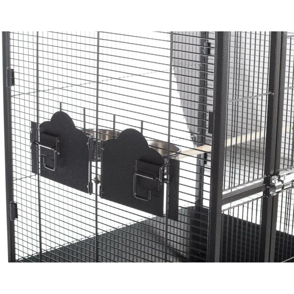 Prevue Pet Products Black Hammertone Park Plaza Cage for Small to Medium Birds 3352