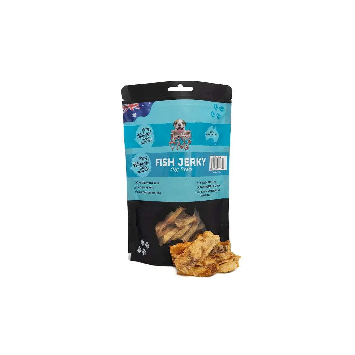 Loving Pets Australia 5.64 oz High - Protein Fish Jerky Dog Treats