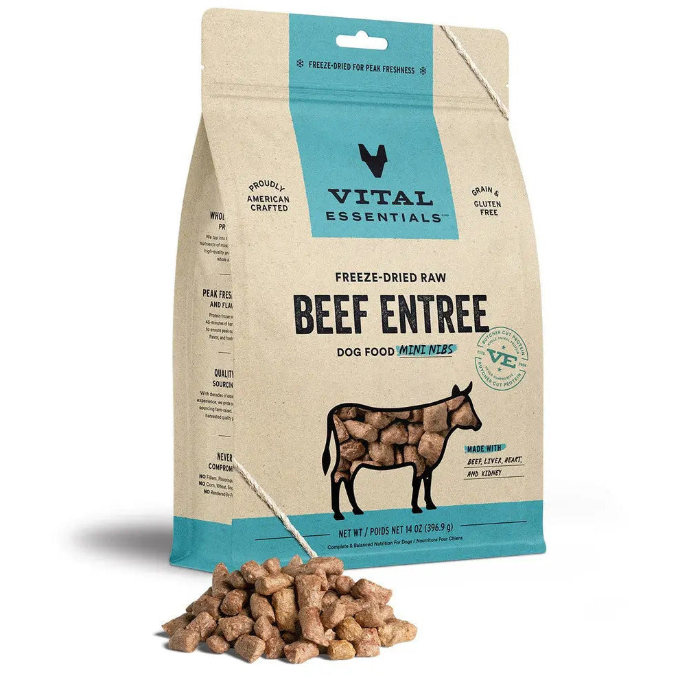 Vital Essentials® 14 oz Freeze-Dried Raw Beef Entree Nibs for Dogs