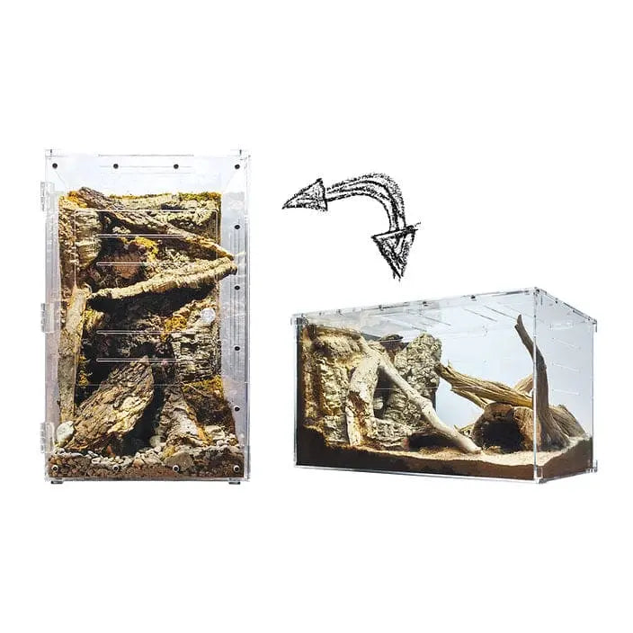 Extra Large Acrylic Two-Way Enclosure Terrarium Cage Tank Ideal for Gecko and Chameleon Reptile Breeding