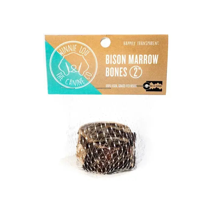Winnie Lou Premium Bison Marrow Bone Dog Treats - A Nutritious Delight for Your Furry Friend