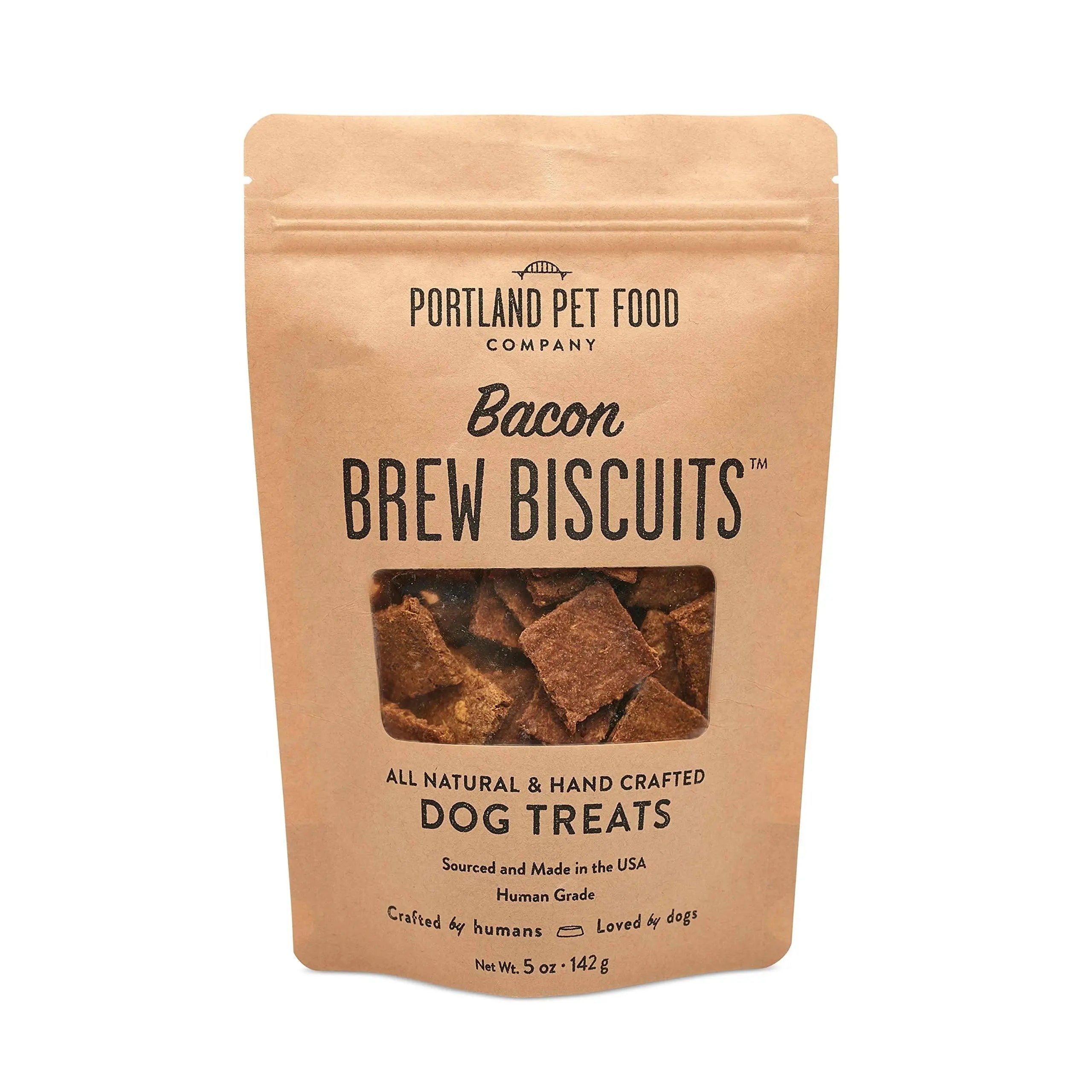 5oz Dog Treats - Portland Pet Food Company's Bacon - Flavored Brew Biscuits for Canine Delights