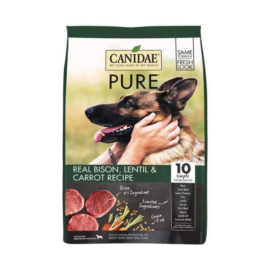 CANIDAE PURE Grain-Free Dry Dog Food with Real Bison, Lentils & Carrots