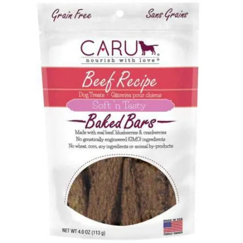Caru Premium Grain - Free Soft and Delicious Baked Beef Recipe Dog Treats for Canine Companions