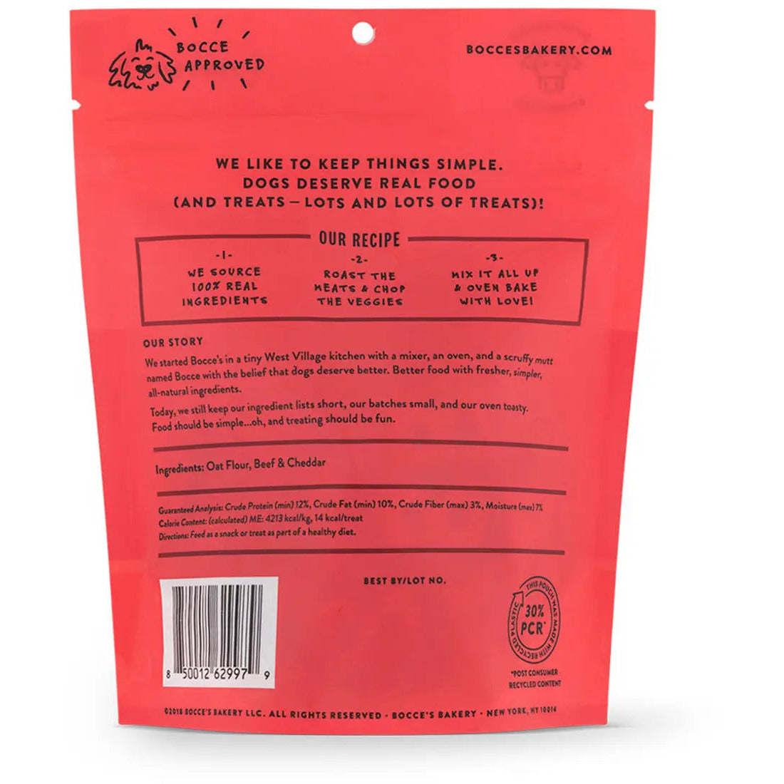 Bocce's Bakery Delicious Say MOOOO 5-ounce Biscuit Bags Dog Treats for Canine Companions