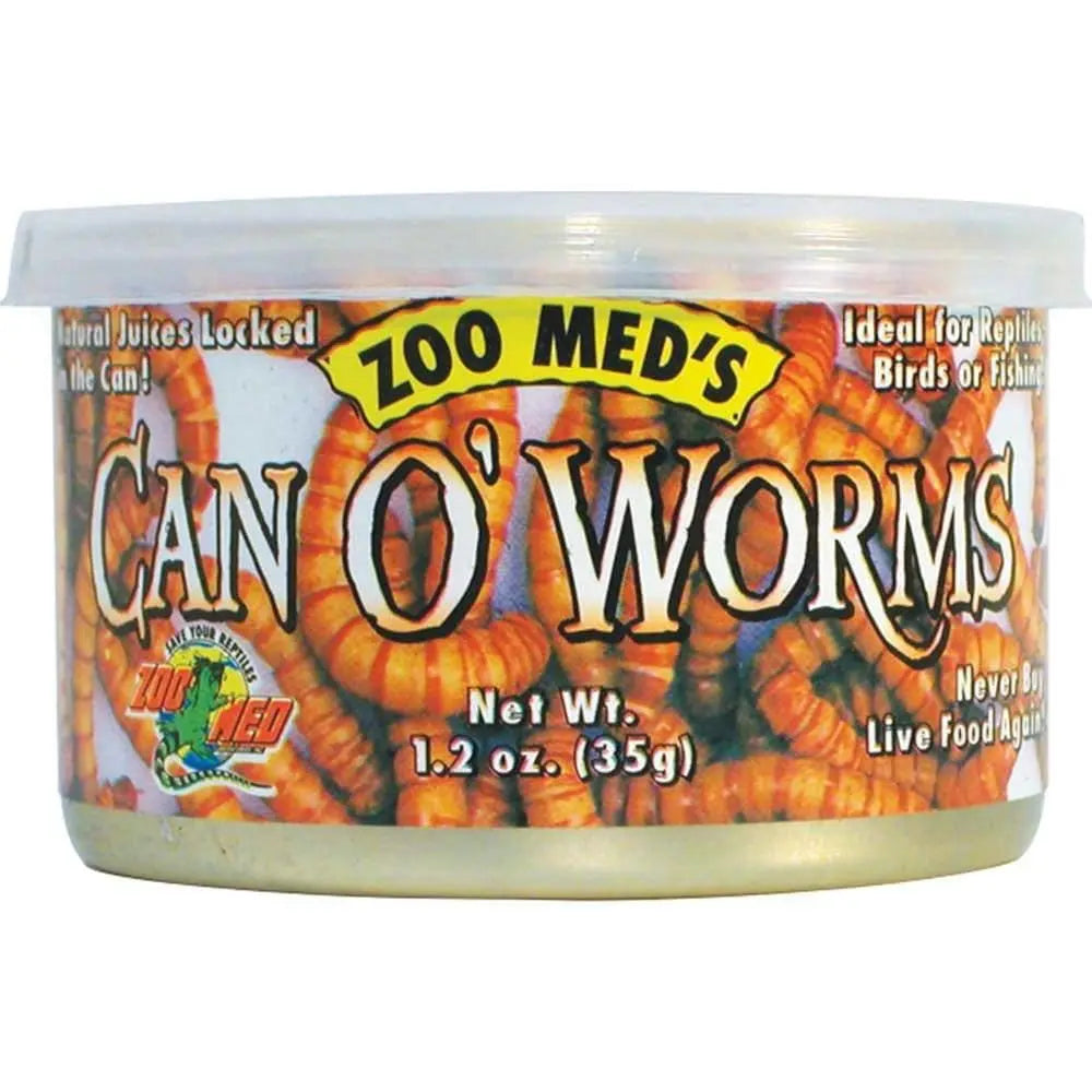 Zoo Med Retorted Mealworms in Can - Ideal for Pets and Fishing