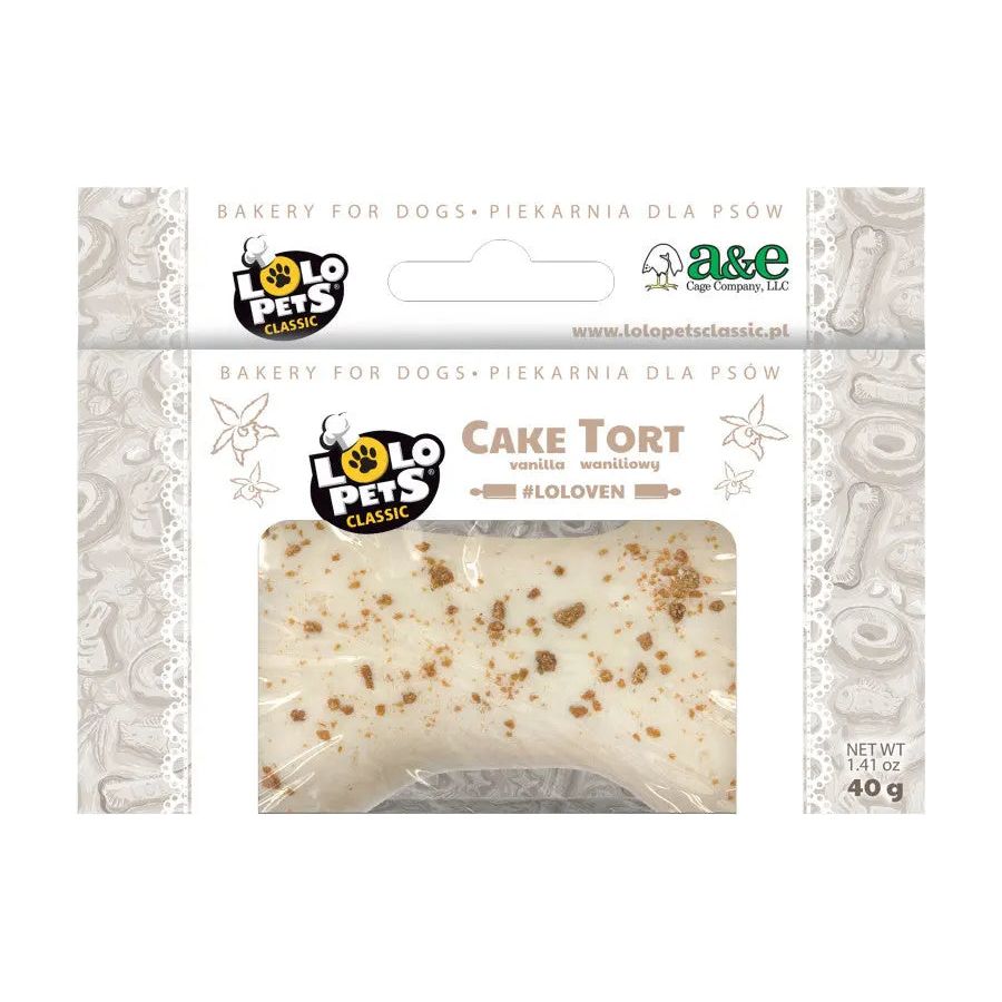 LoLo Pets Bakery Vanilla A & E Cages Bone - Shaped Healthy Dog Cake Treat
