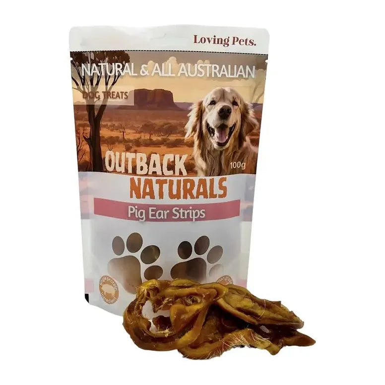 Delicious Australian Pig Ear Strips - Premium Dog Treats (7 oz) by Loving Pets Australia