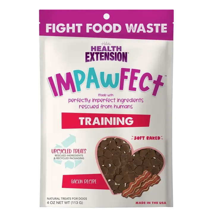 Health Extension Premium Impawfect Bacon Flavored Soft and Chewy Dog Training Treats