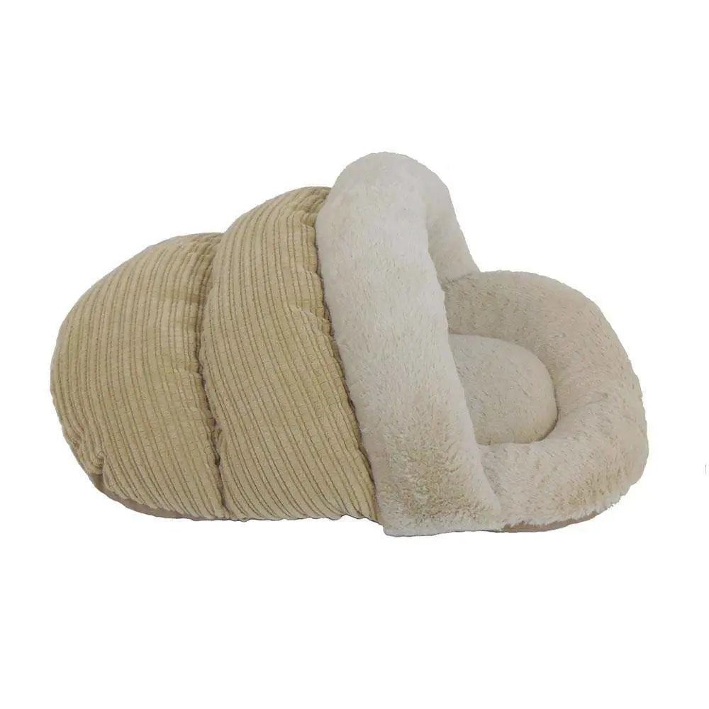 Arlee Pet Supplies 22-Inch Sand-Colored Sly Slipper-Style Cat Bed