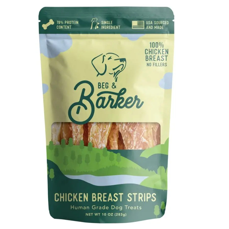 Beg & Barker Premium Air - Dried All - Natural Human - Grade Chicken Breast Strips as Dog Treats