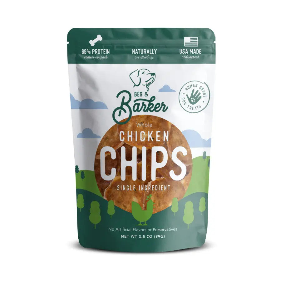 Beg & Barker All - Natural Air - Dried Whole Chicken Chip Dog Treats from USA