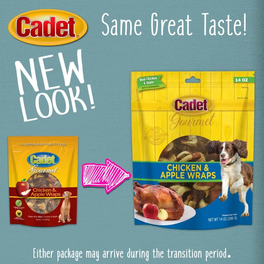 Cadet Gourmet High - Quality Chicken & Apple Wrapped Low - Fat Dog Treats