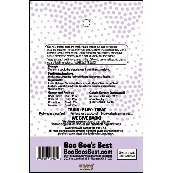 Boo Boo's Premium 4oz Lamb Dog Treats for Training