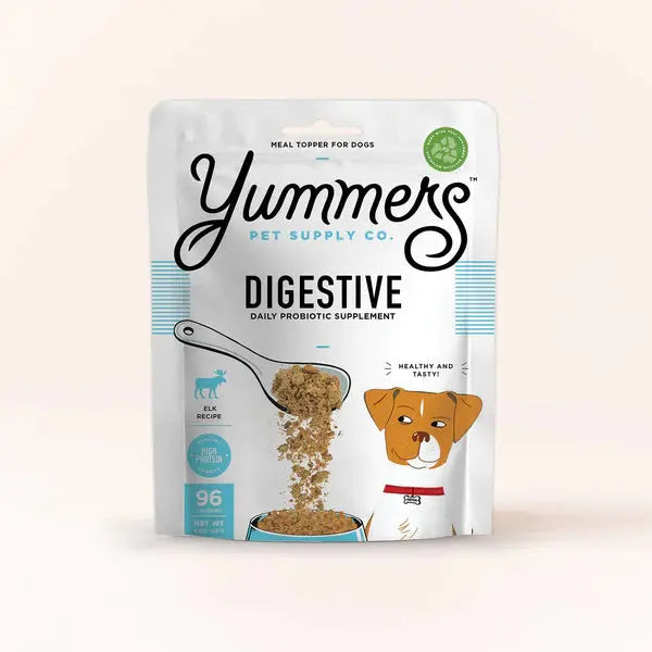Yummers 8 oz Digestive Aid Elk Supplement Mix for Dog Food Topper